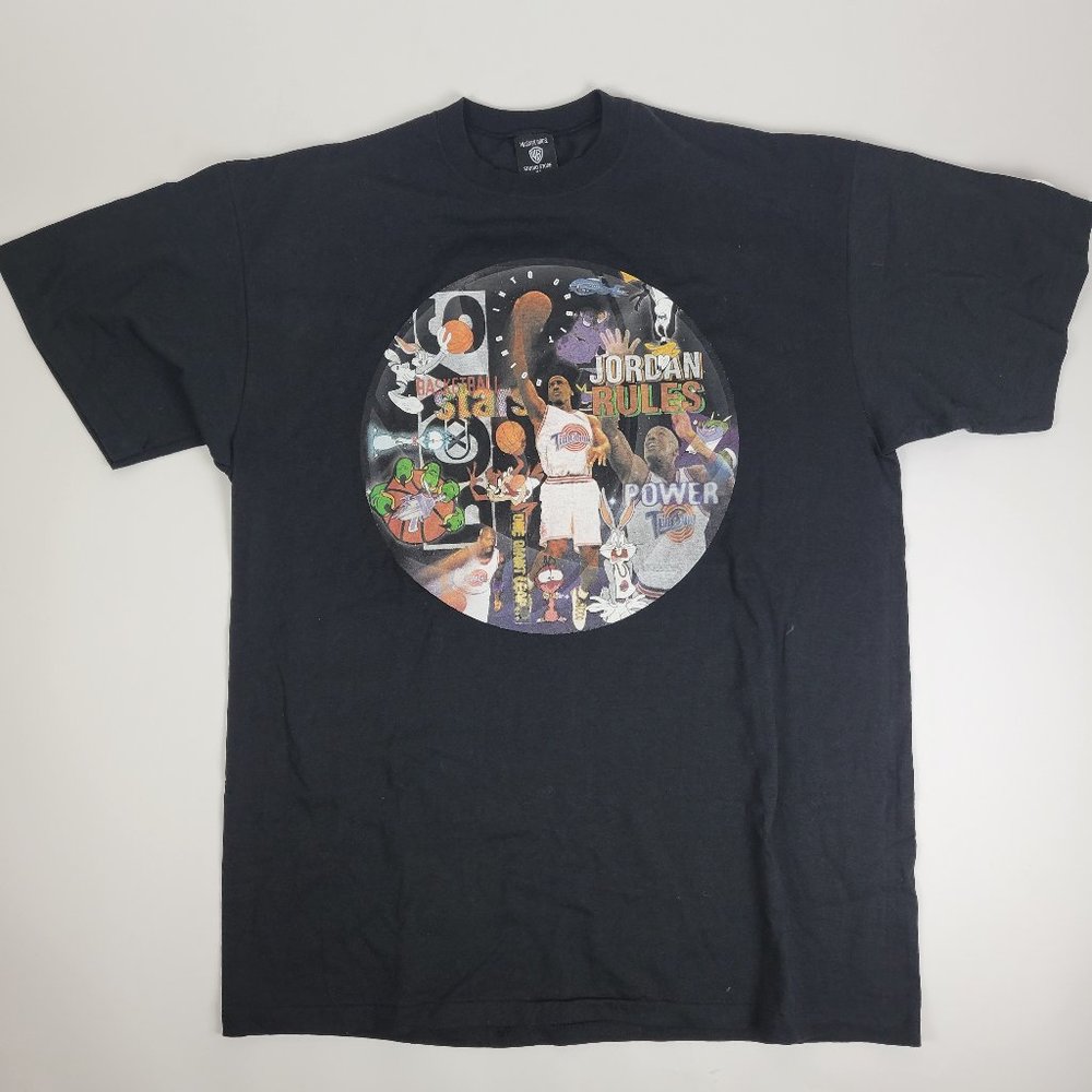 VINTAGE 1996 Space Jam Jordan Bugs Single Stitch T-shirt Made In USA XL